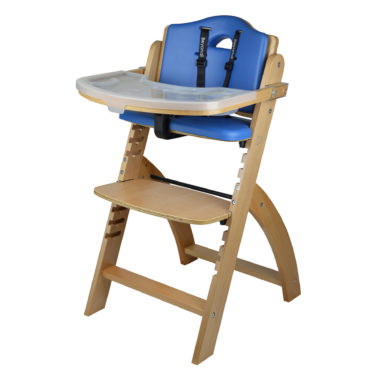 Multi-Function High Chair for Infants Easy to Clean Adjustable Tray Baby to Toddler Wooden Convertible Highchair Safe and Stylish 5-Point Safety Harness 